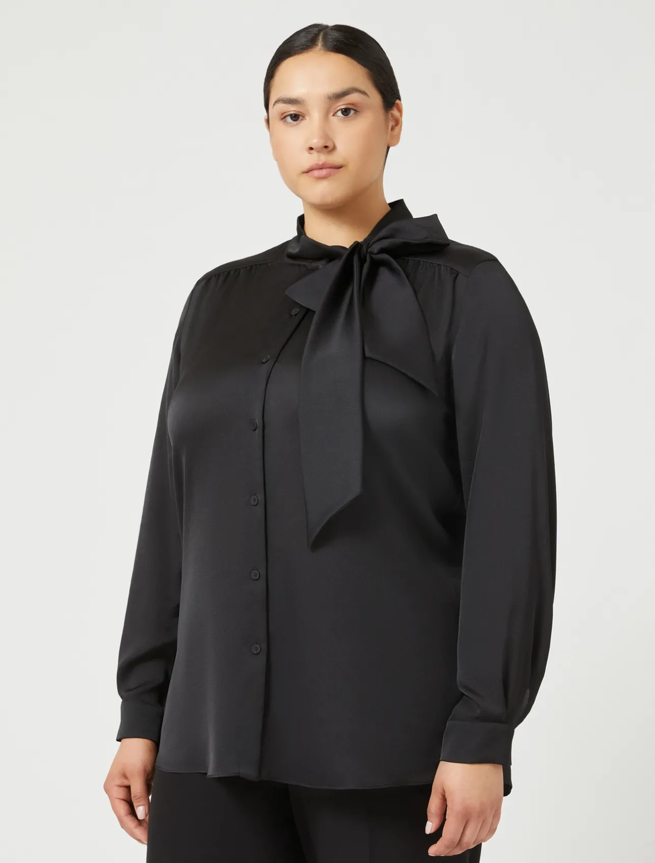 Outlet Marina Rinaldi Satin shirt BLACK