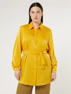 Hot Marina Rinaldi Satin shirt MUSTARD
