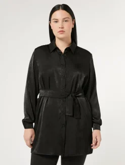 Sale Marina Rinaldi Satin shirt BLACK