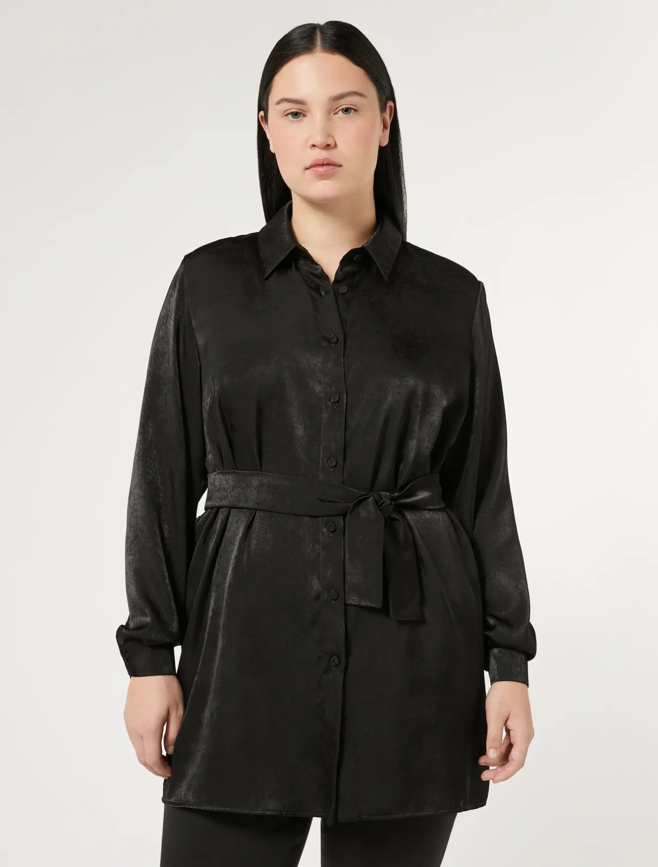 Sale Marina Rinaldi Satin shirt BLACK