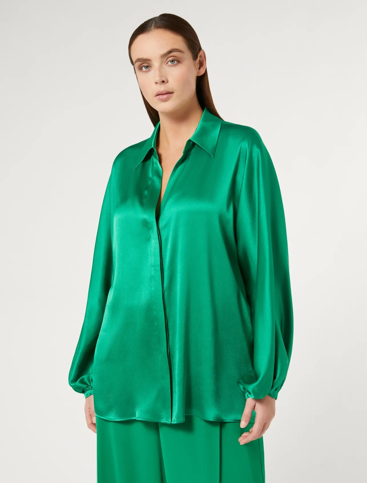 Hot Marina Rinaldi Satin shirt GREEN