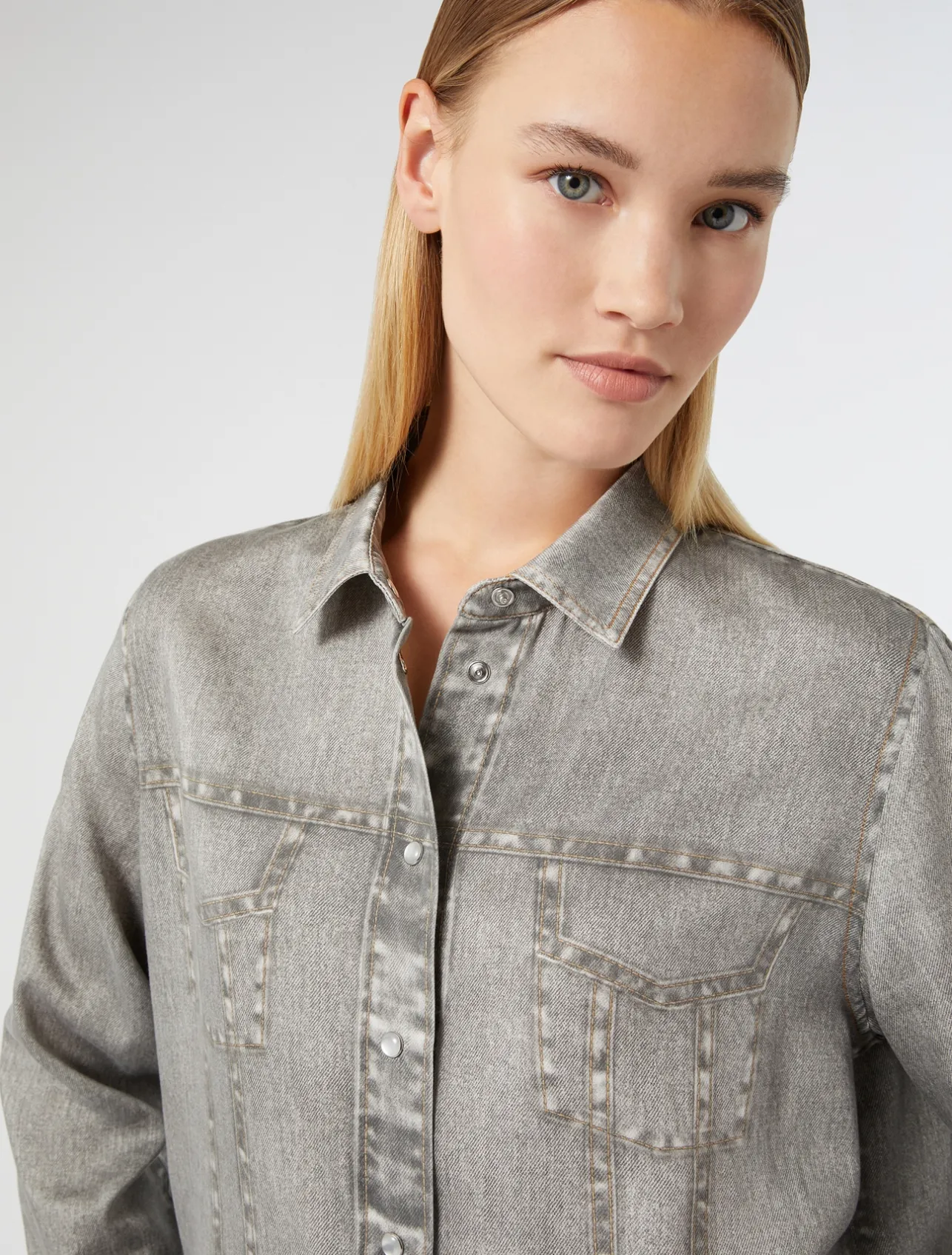 Online Marina Rinaldi Satin shirt MEDIUMGREY