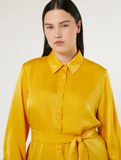 Hot Marina Rinaldi Satin shirt MUSTARD
