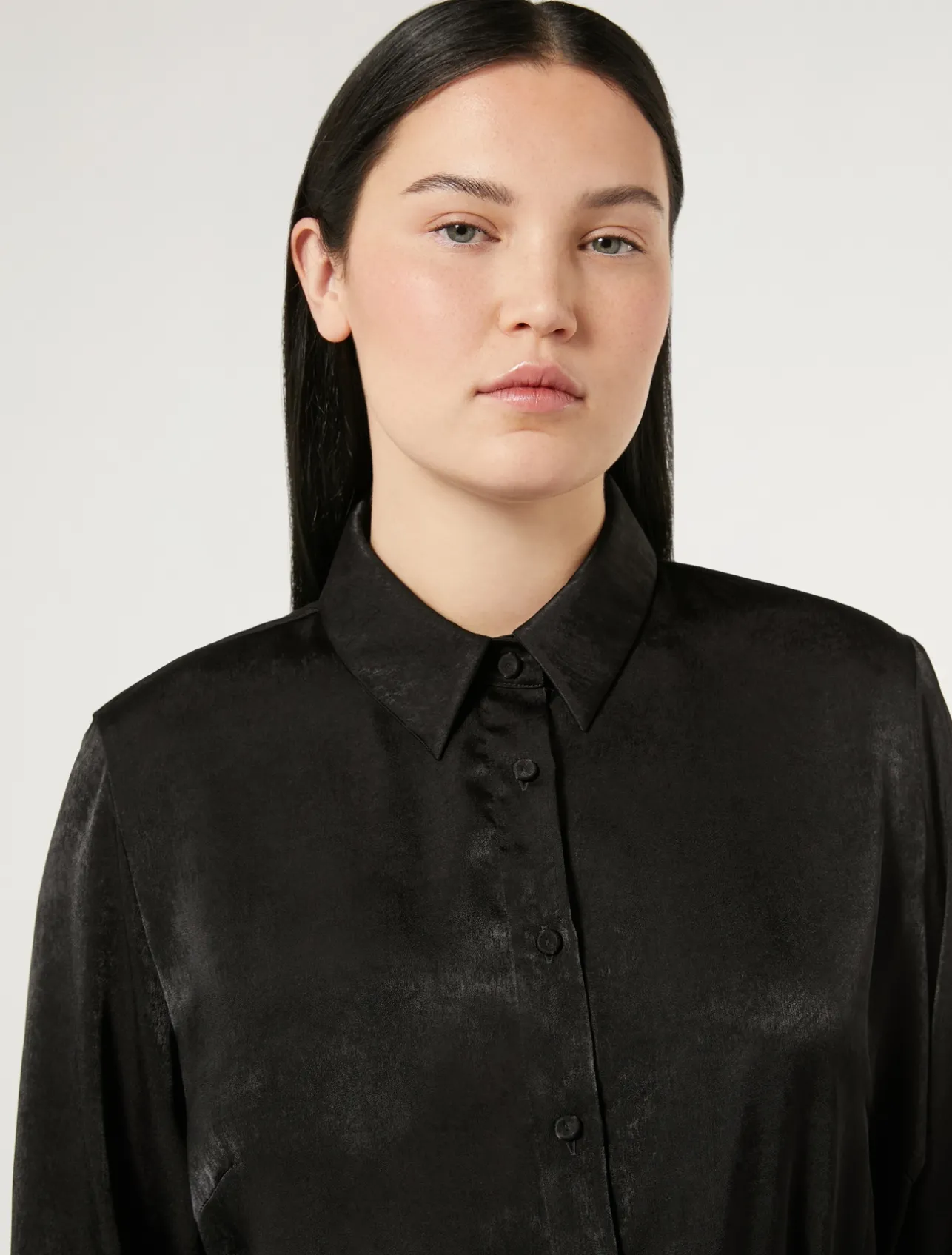 Sale Marina Rinaldi Satin shirt BLACK