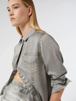 Online Marina Rinaldi Satin shirt MEDIUMGREY