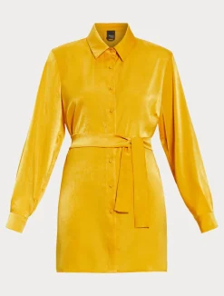 Hot Marina Rinaldi Satin shirt MUSTARD