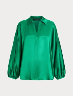 Hot Marina Rinaldi Satin shirt GREEN