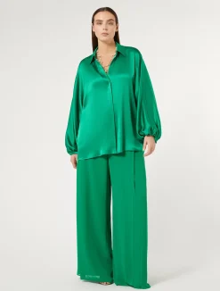 Hot Marina Rinaldi Satin shirt GREEN