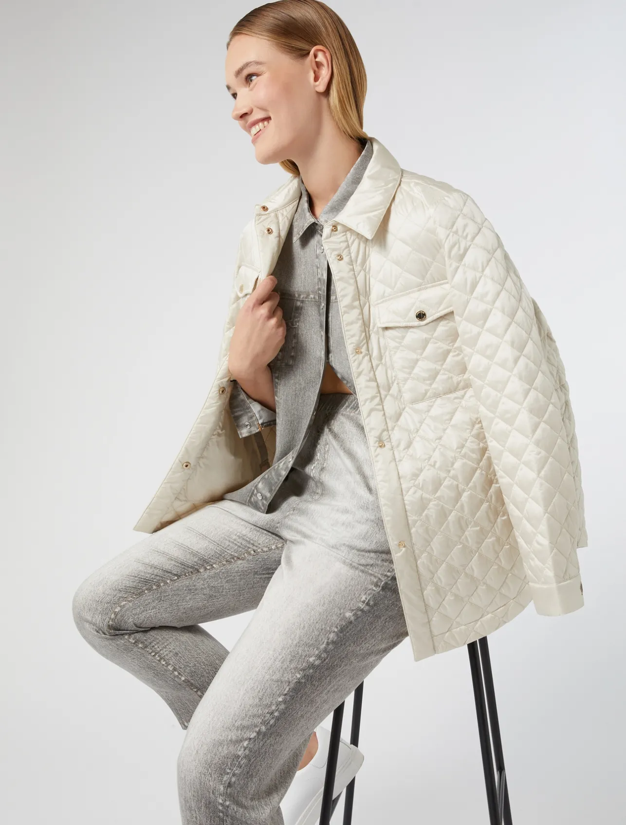 Online Marina Rinaldi Satin shirt MEDIUMGREY
