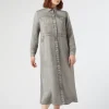 Online Marina Rinaldi Satin shirt dress MEDIUMGREY