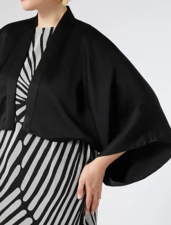 New Marina Rinaldi Satin shrug BLACK