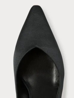 Online Marina Rinaldi Satin sling-back court shoes BLACK