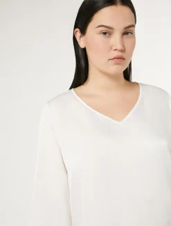 Fashion Marina Rinaldi Satin top WHITE