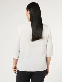 Fashion Marina Rinaldi Satin top WHITE