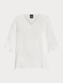 Fashion Marina Rinaldi Satin top WHITE