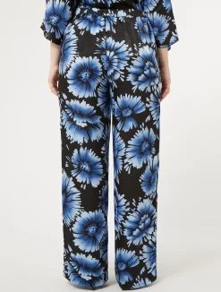 Outlet Marina Rinaldi Satin trousers BLACK