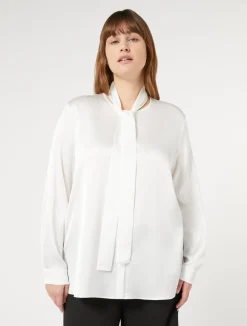 Online Marina Rinaldi Satin tunic WHITE