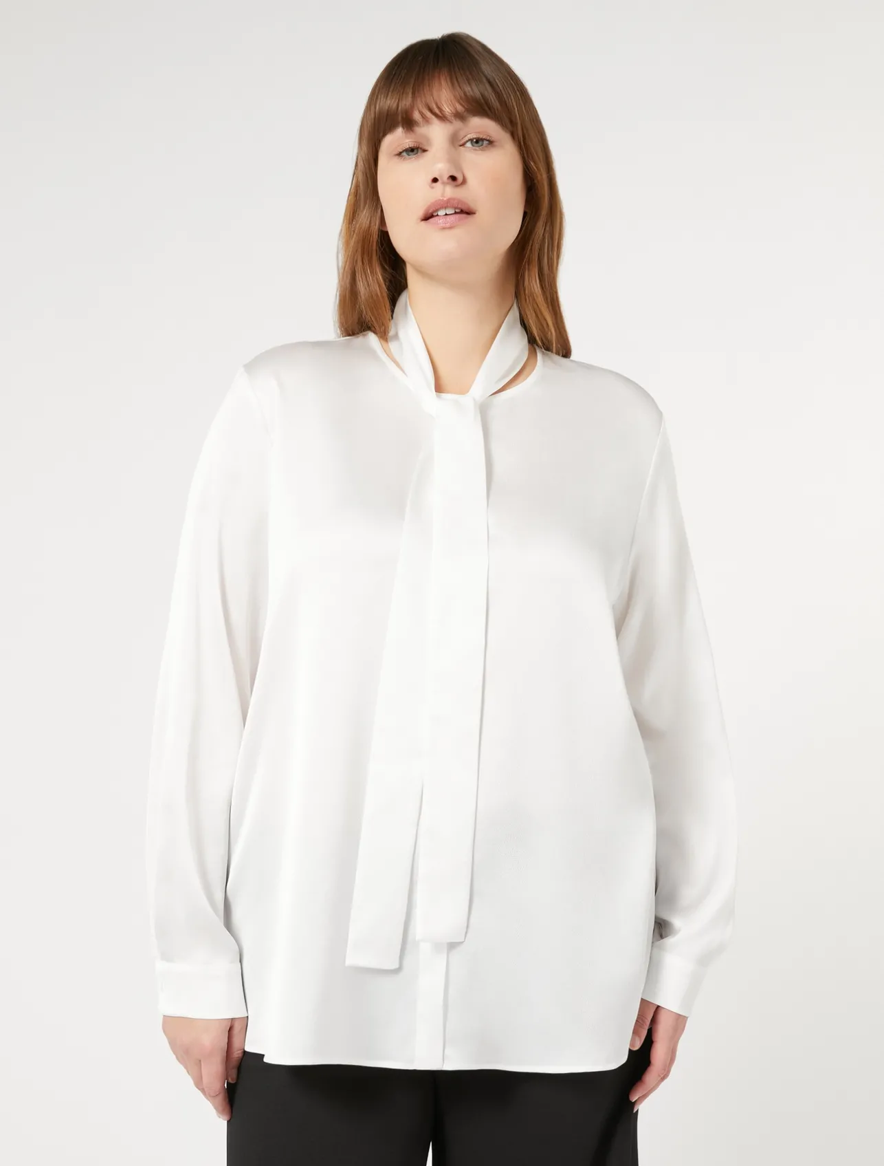 Online Marina Rinaldi Satin tunic WHITE