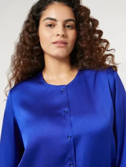 Discount Marina Rinaldi Satin tunic CORNFLOWERBLUE