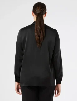 Online Marina Rinaldi Satin tunic BLACK
