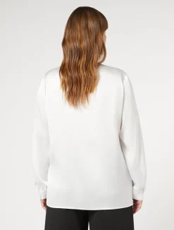 Online Marina Rinaldi Satin tunic WHITE