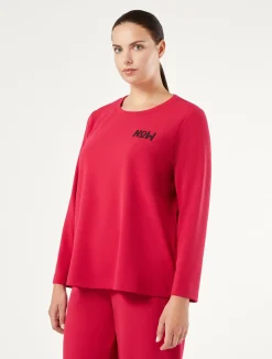 Sale Marina Rinaldi Scuba crepe sweatshirt FUCHSIA