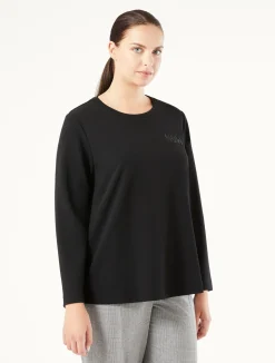Best Marina Rinaldi Scuba crepe sweatshirt BLACK
