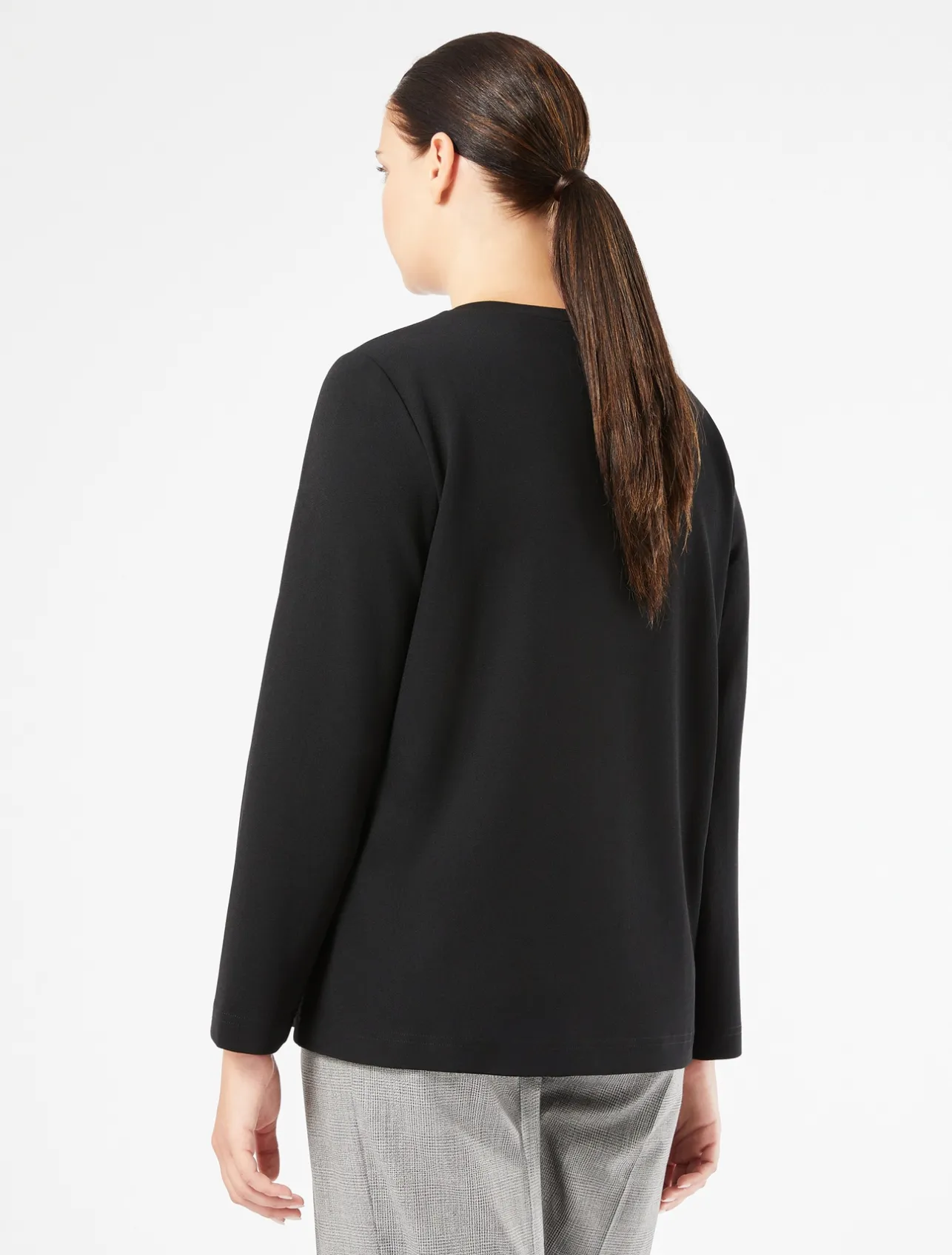 Best Marina Rinaldi Scuba crepe sweatshirt BLACK