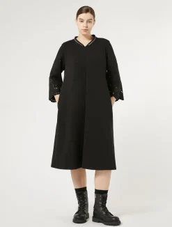 Online Marina Rinaldi Scuba jersey dress BLACK