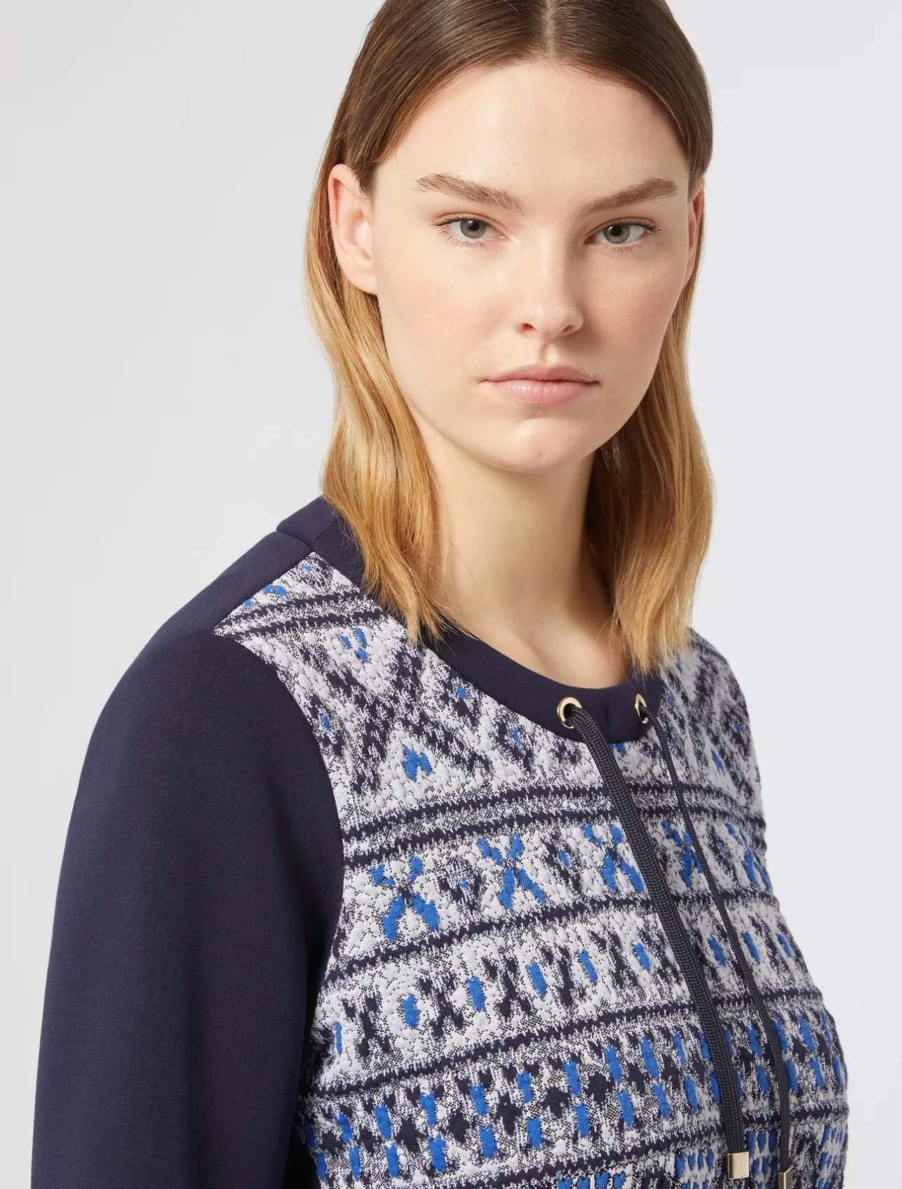 Outlet Marina Rinaldi Scuba jersey sweatshirt ULTRAMARINE