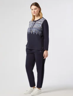 Outlet Marina Rinaldi Scuba jersey sweatshirt ULTRAMARINE