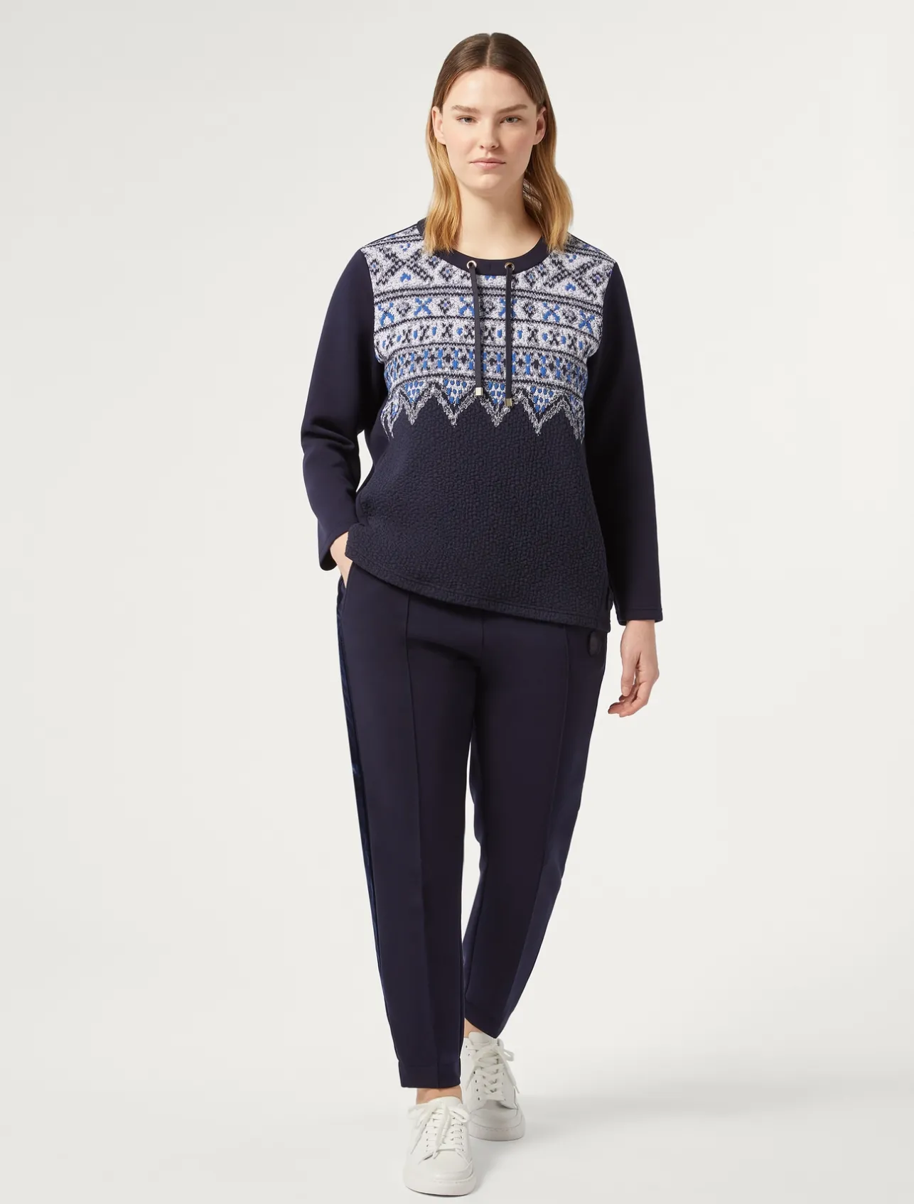 Sale Marina Rinaldi Scuba jersey trousers ULTRAMARINE