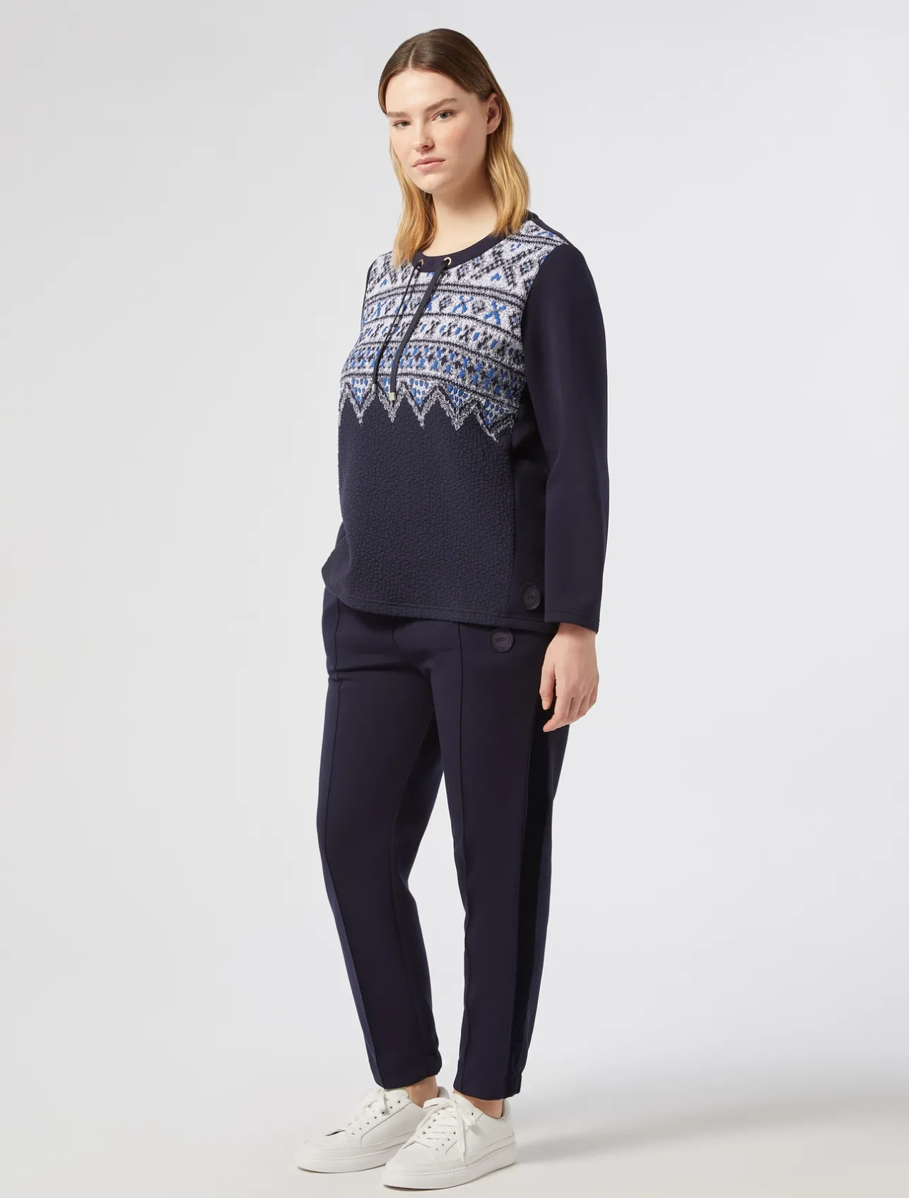 Sale Marina Rinaldi Scuba jersey trousers ULTRAMARINE
