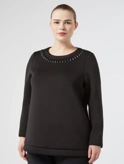Sale Marina Rinaldi Scuba sweatshirt BLACK