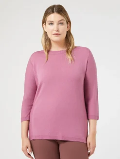 Outlet Marina Rinaldi Seamless wool sweater CYCLAMEN