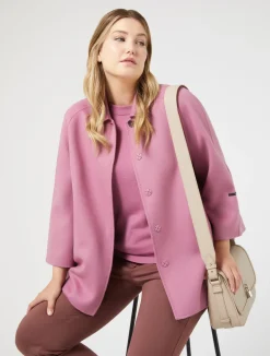 Outlet Marina Rinaldi Seamless wool sweater CYCLAMEN