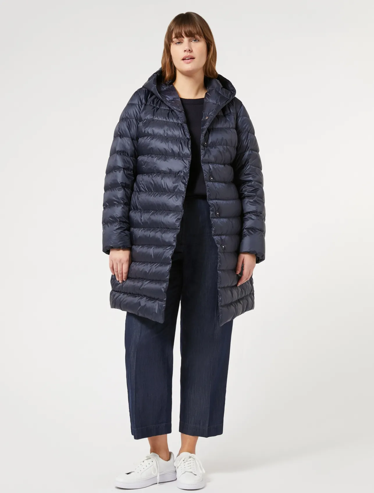 New Marina Rinaldi Seamless wool sweater MIDNIGHTBLUE