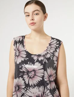 Clearance Marina Rinaldi Sequin and satin top MIDNIGHTBLUE