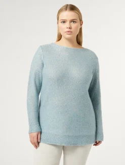 Outlet Marina Rinaldi Sequinned mohair jumper SHADEDLIGHTBLUE