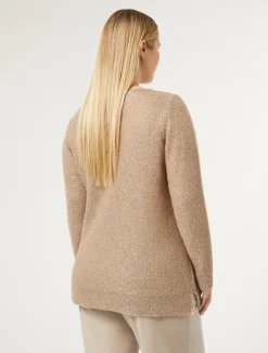 Online Marina Rinaldi Sequinned mohair jumper STONE