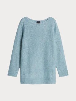 Outlet Marina Rinaldi Sequinned mohair jumper SHADEDLIGHTBLUE