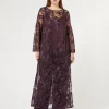 Fashion Marina Rinaldi Shiny envers satin trousers BORDEAUX