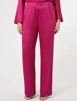 Discount Marina Rinaldi Shiny envers satin trousers RASPBERRY