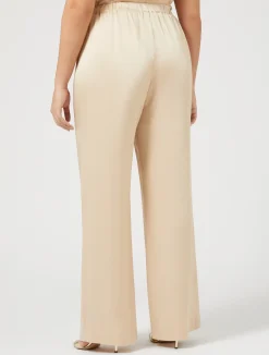 Hot Marina Rinaldi Shiny envers satin trousers HONEY