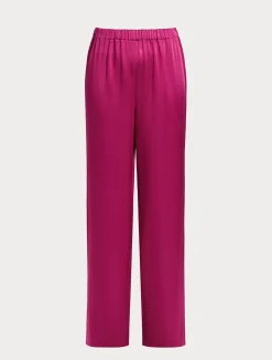 Discount Marina Rinaldi Shiny envers satin trousers RASPBERRY