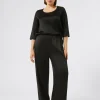 Outlet Marina Rinaldi Shiny frisottino trousers BLACK