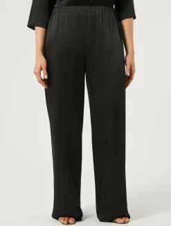 Outlet Marina Rinaldi Shiny frisottino trousers BLACK