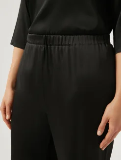 Outlet Marina Rinaldi Shiny frisottino trousers BLACK