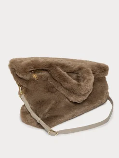 Fashion Marina Rinaldi Shopper bag with soft texture TURTLEDOVEGREY