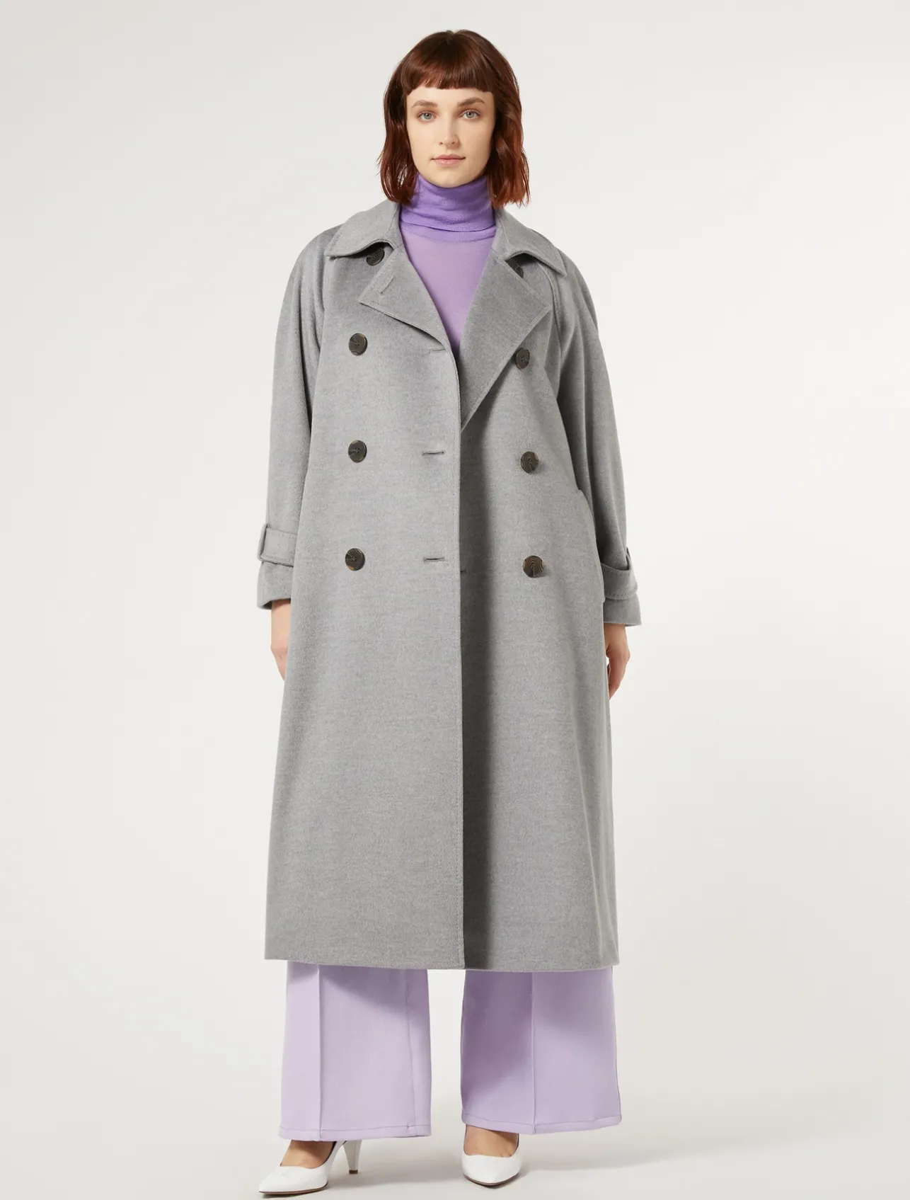Best Marina Rinaldi Silk and cashmere polo neck jumper LILAC